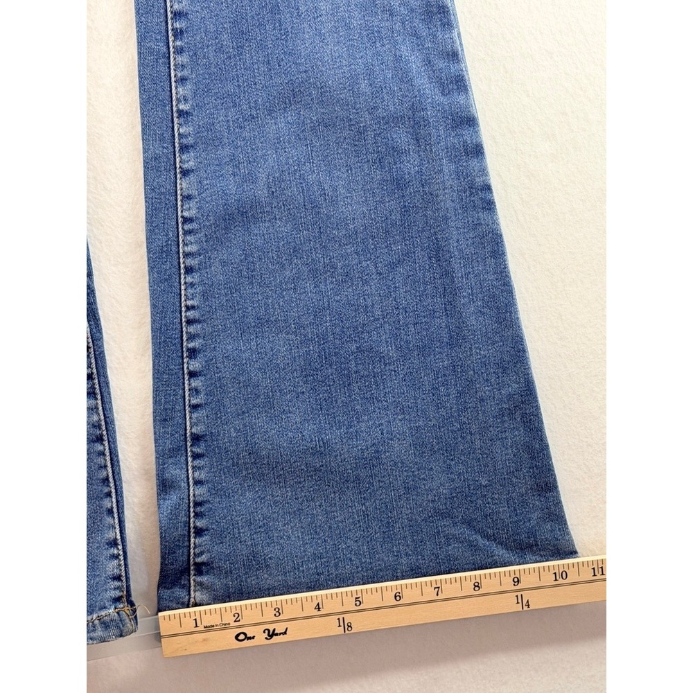 We The Free High Rise Flare Jeans Size 27 Blue Bell Bottom Denim - Picture 7 of 9